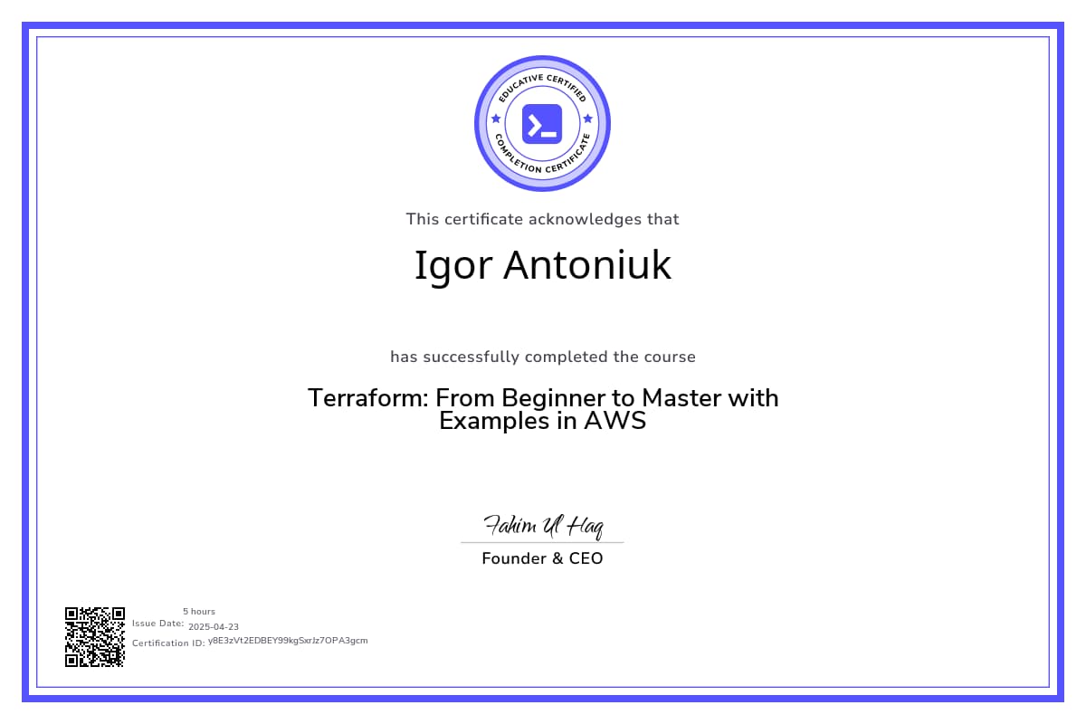 Course Certificate