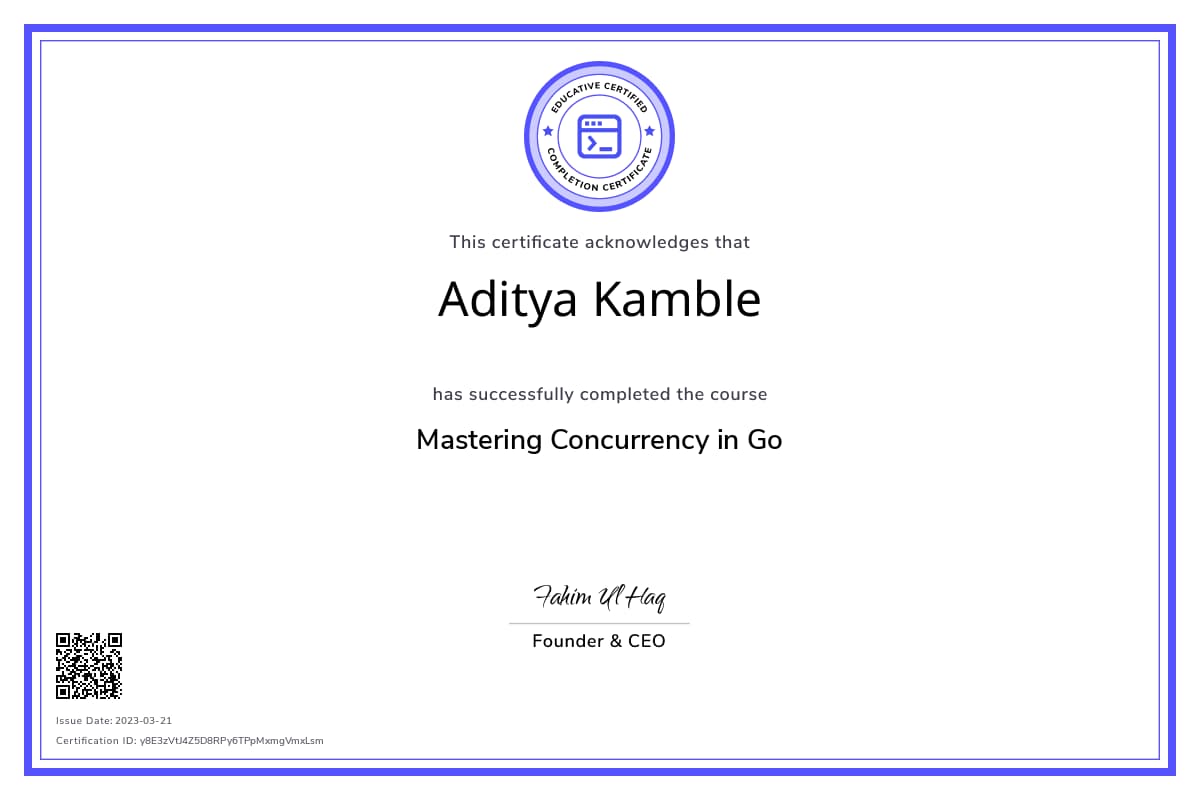 Course Certificate