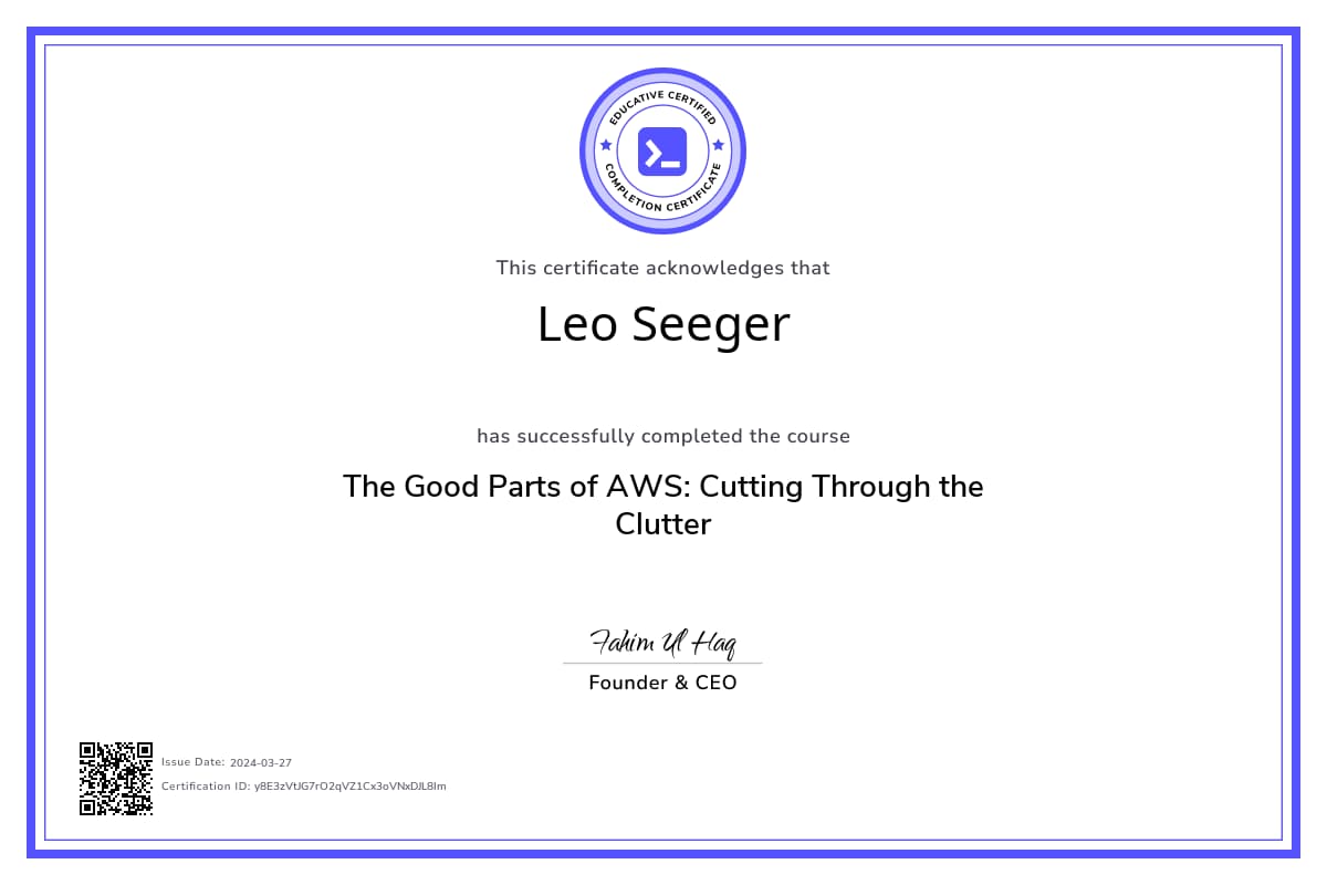 Course Certificate