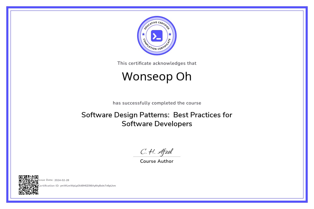 Course Certificate