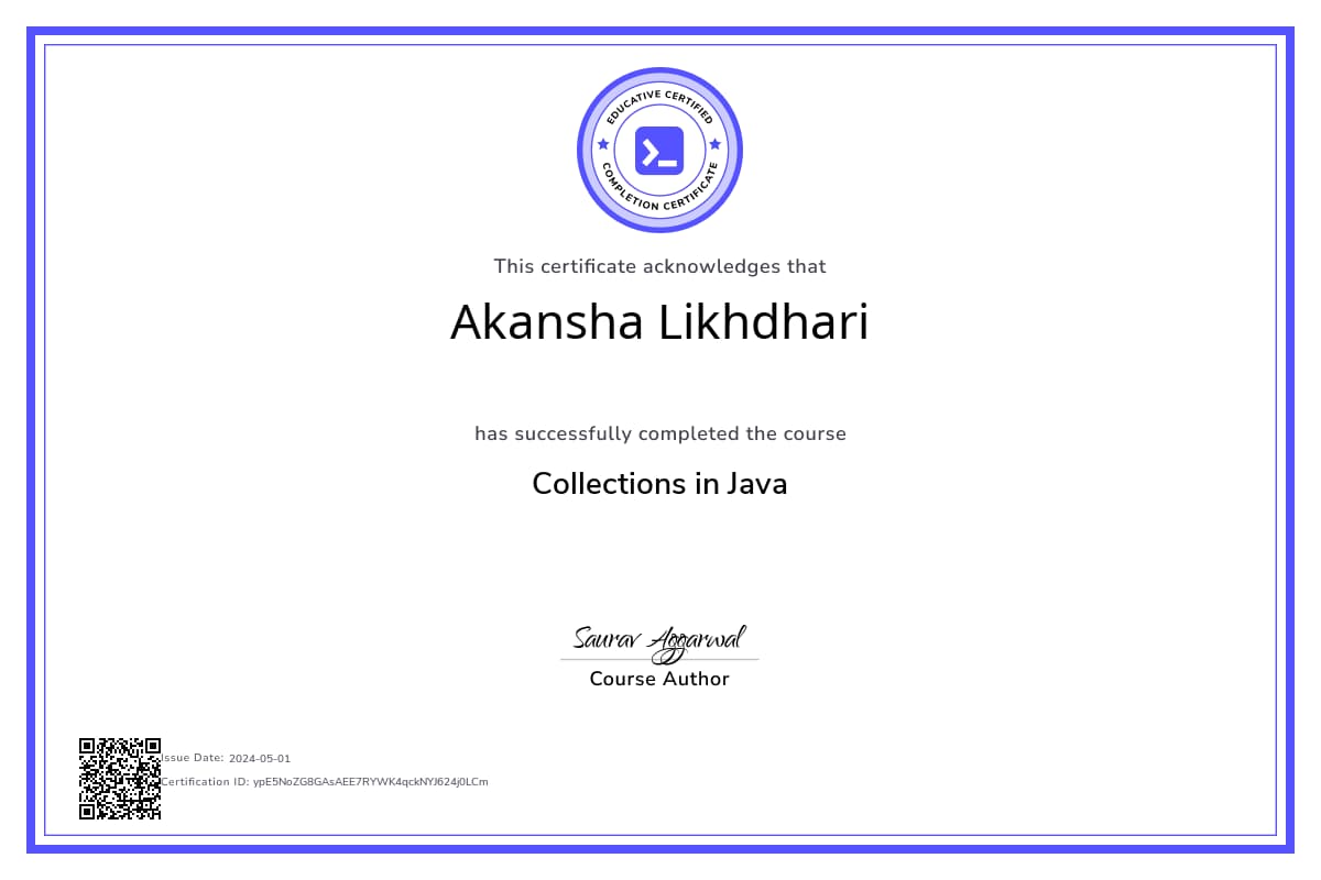Course Certificate