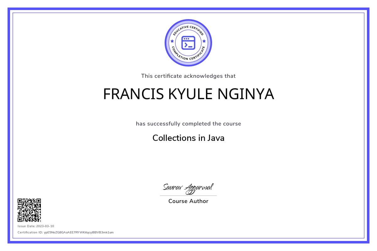 Course Certificate