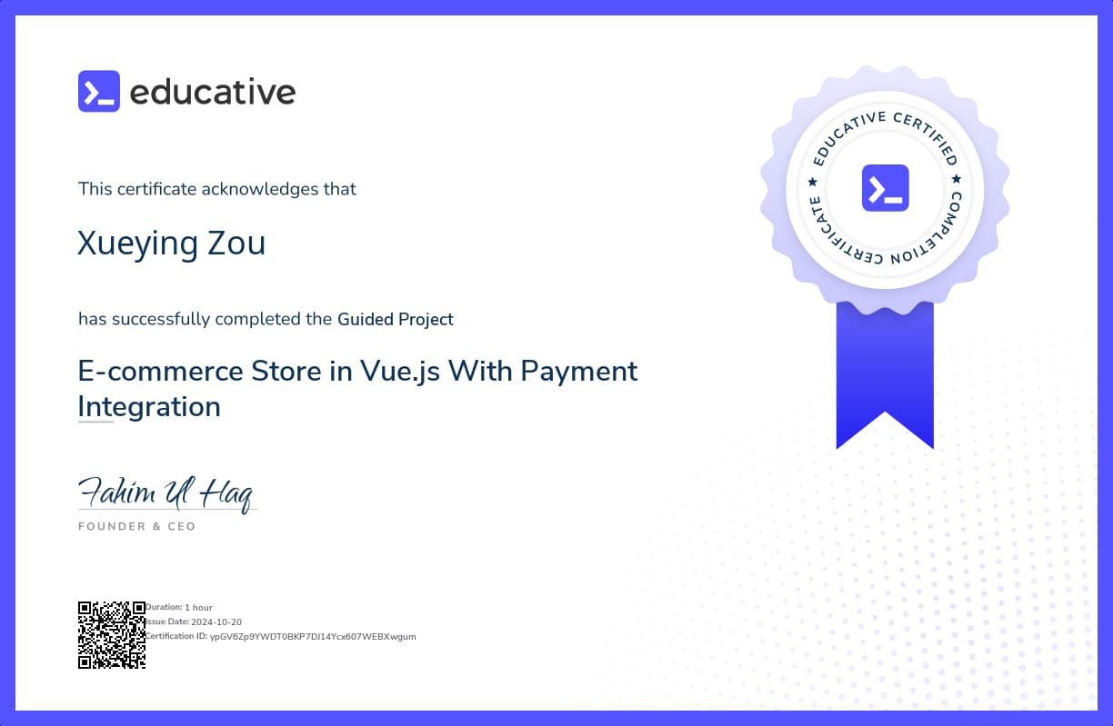 Project Certificate