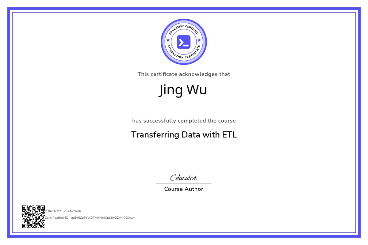 Course Certificate