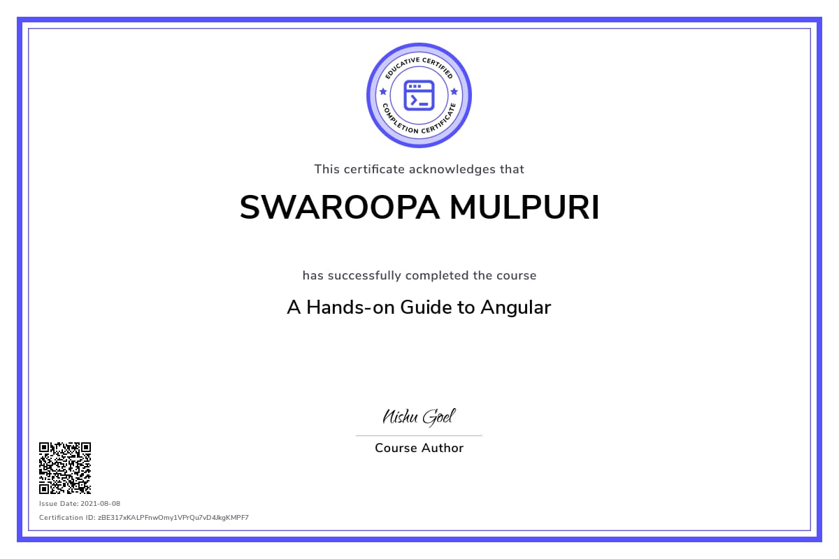 Personalized Path Certificate
