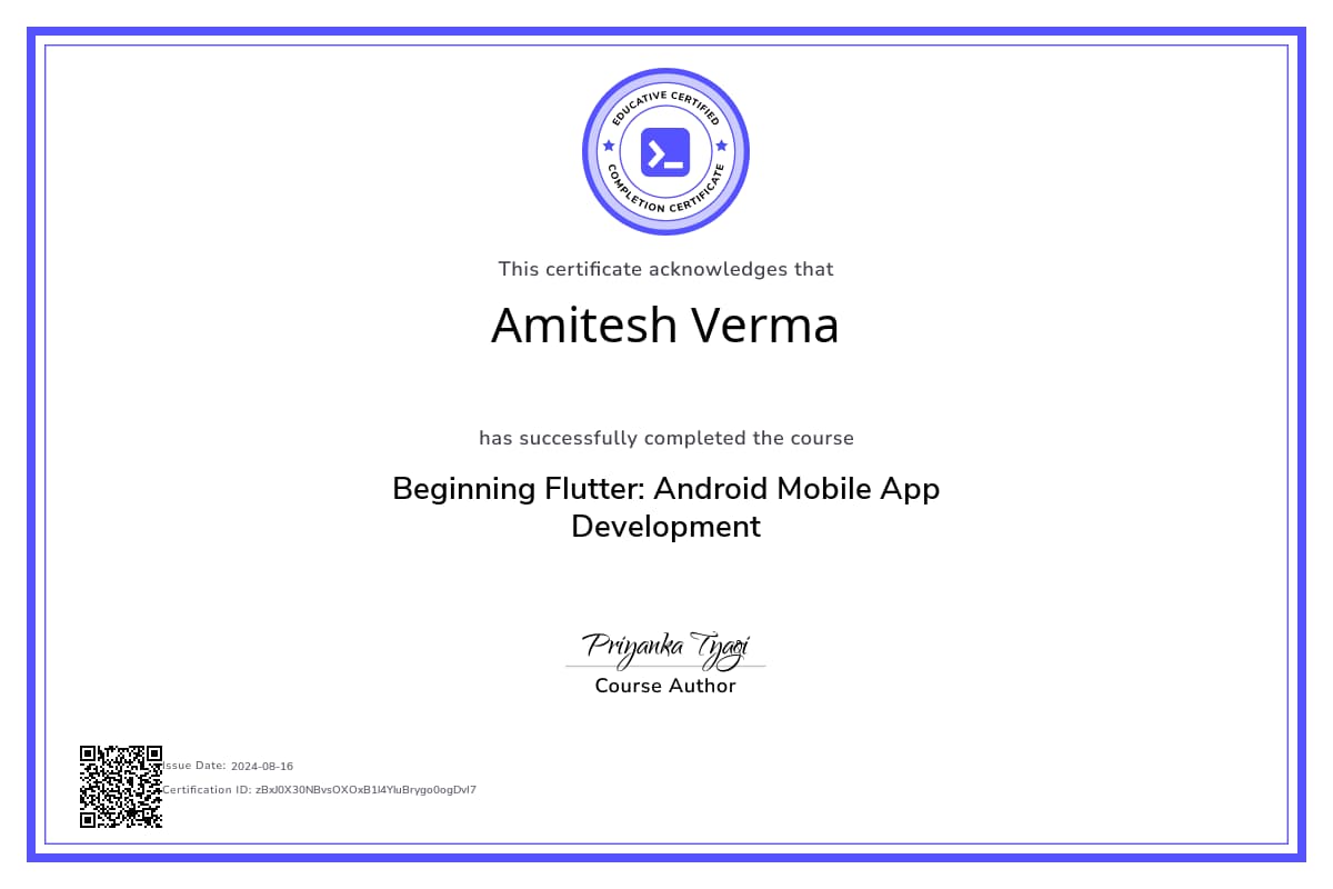 Course Certificate