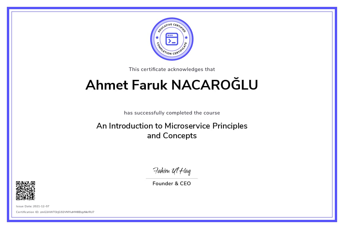 Personalized Path Certificate