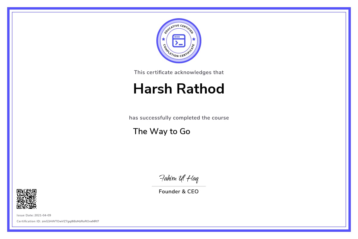 Personalized Path Certificate