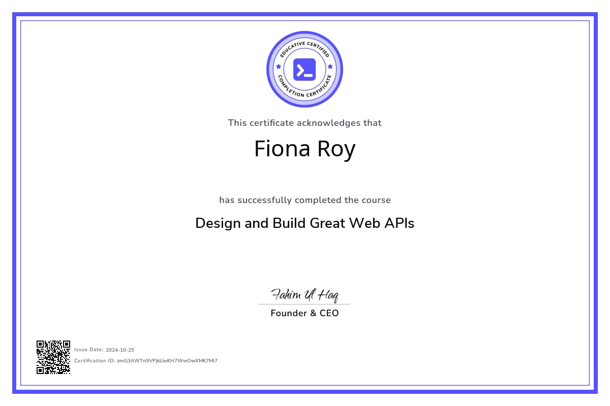 Course Certificate