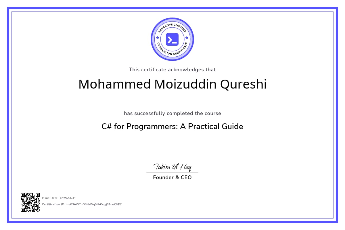 Course Certificate