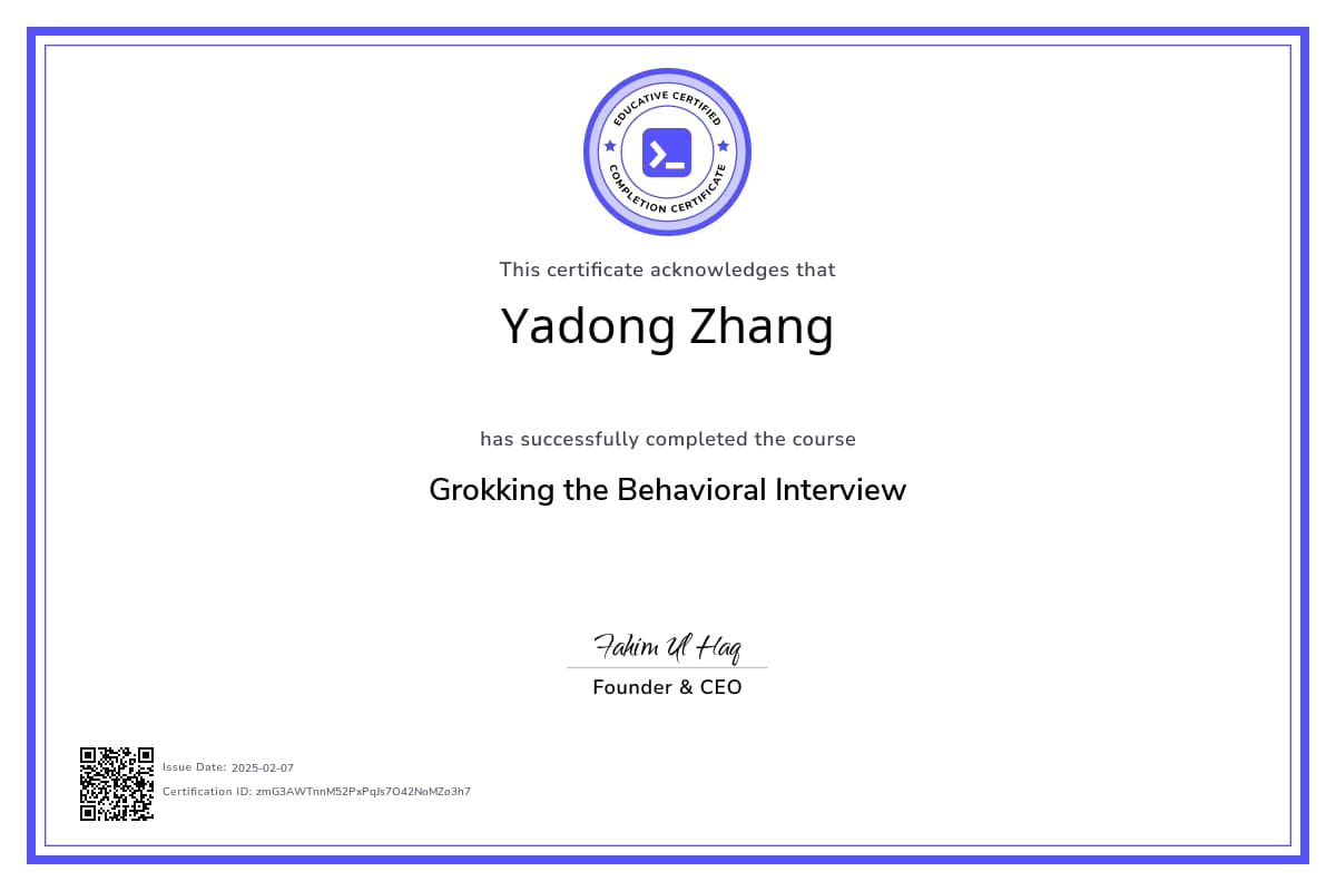 Course Certificate