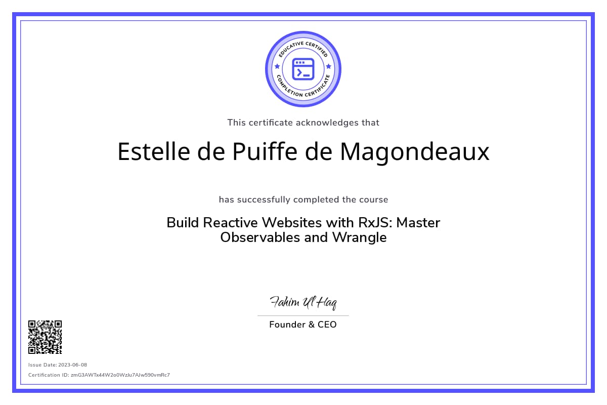 Course Certificate