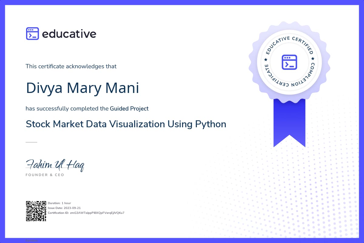 Project Certificate