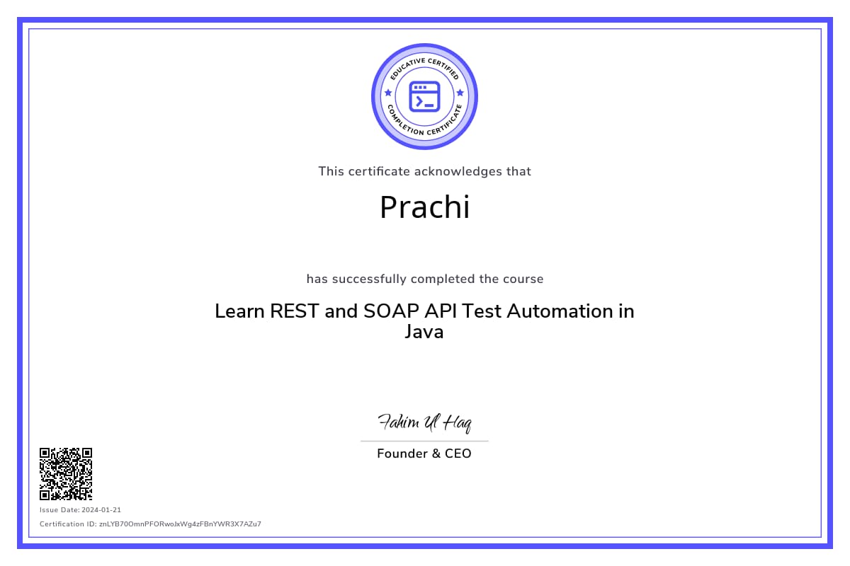 Course Certificate