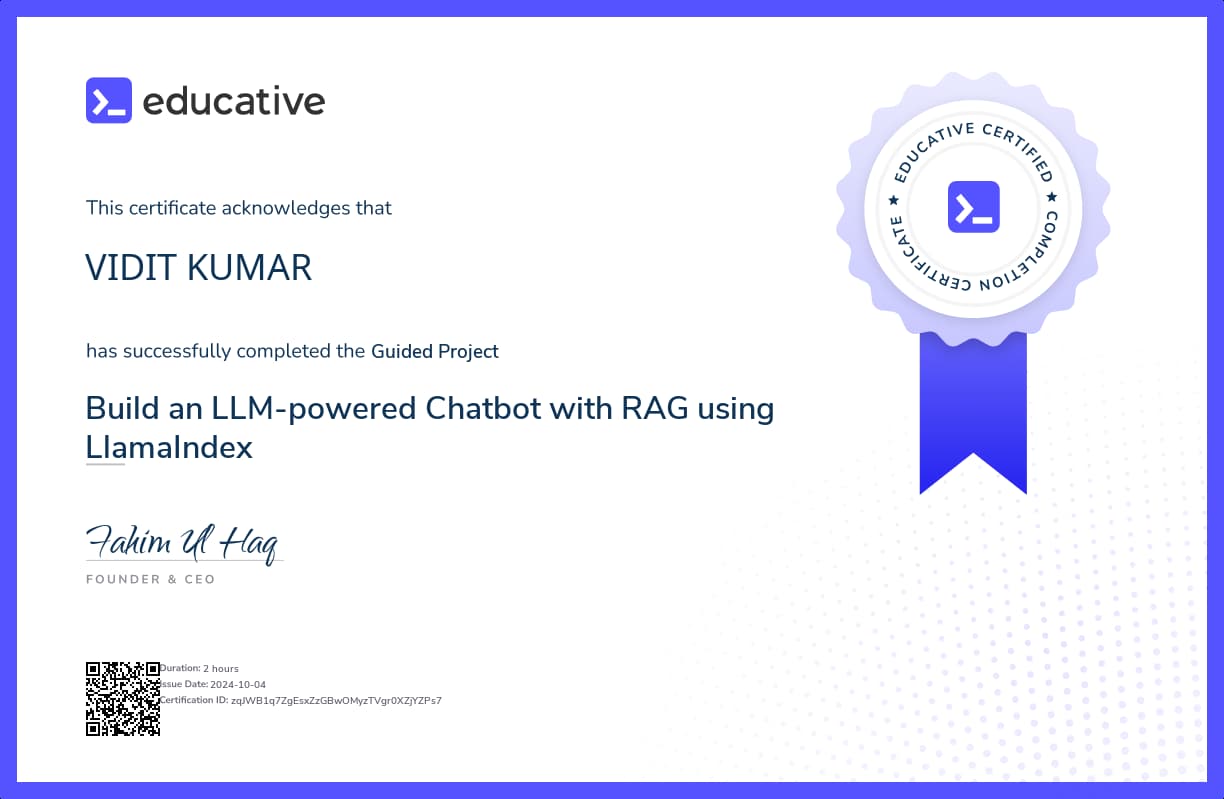Project Certificate